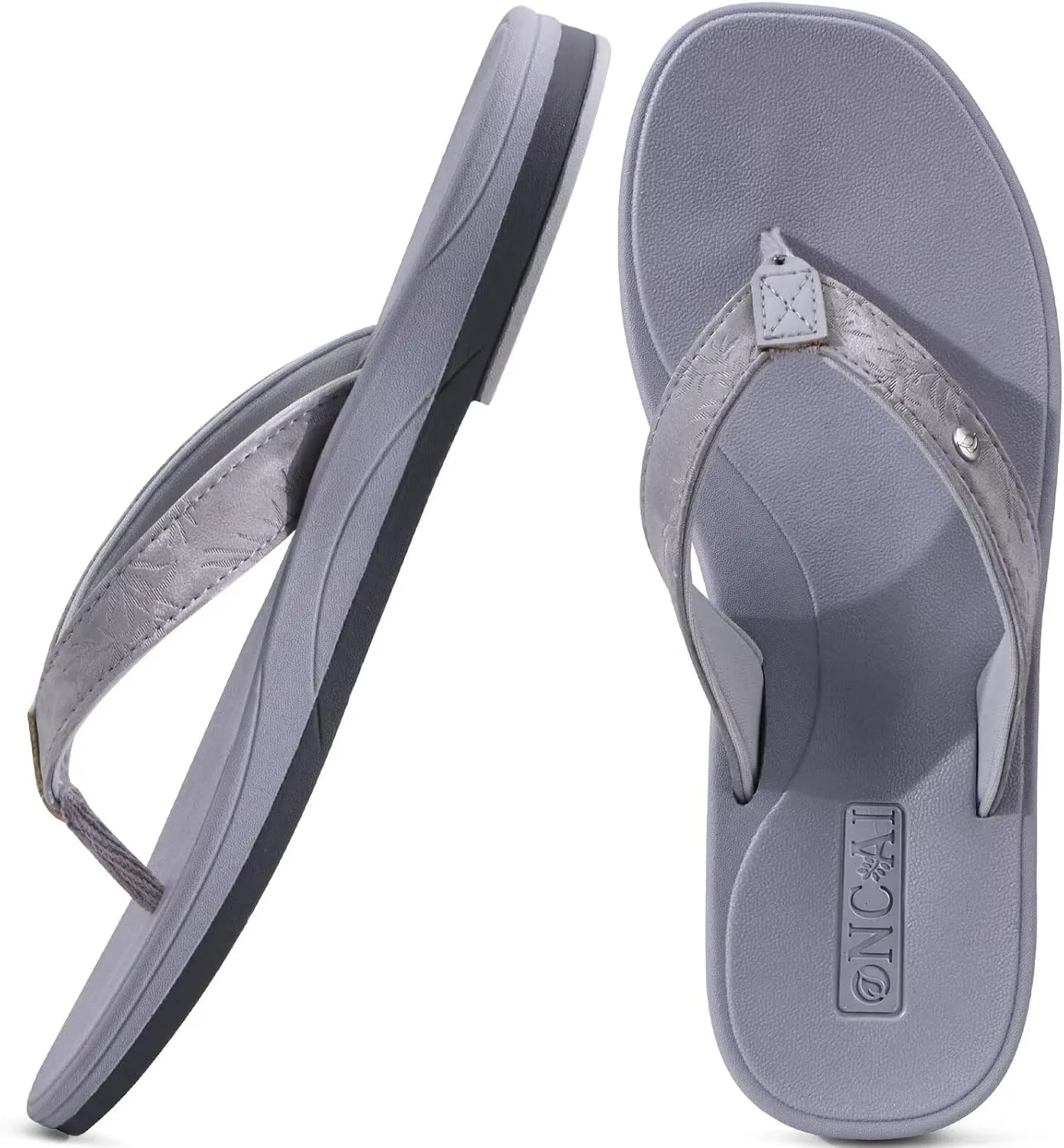 ONCAI Womens Cushion Flip Flops Women's Soft Comfortable Flip Flop Fashion Summer Beach Cute Lightweight Sandals for Woman Size 6-11