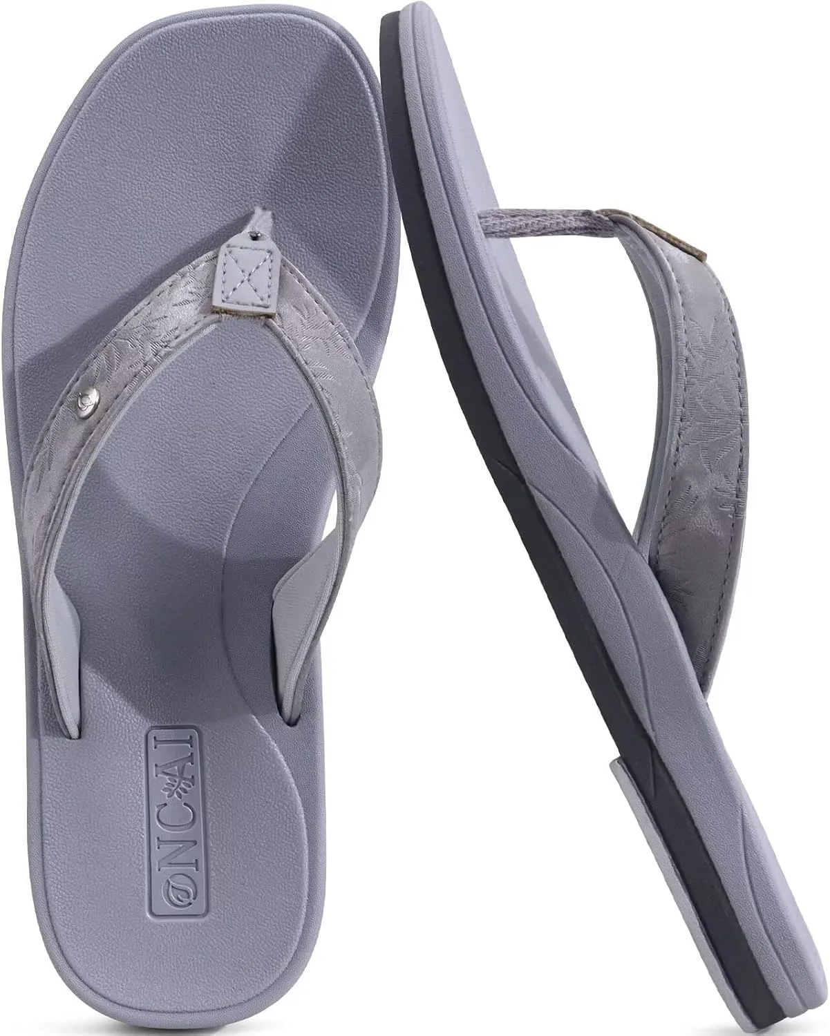 ONCAI Womens Cushion Flip Flops Women's Soft Comfortable Flip Flop Fashion Summer Beach Cute Lightweight Sandals for Woman Size 6-11
