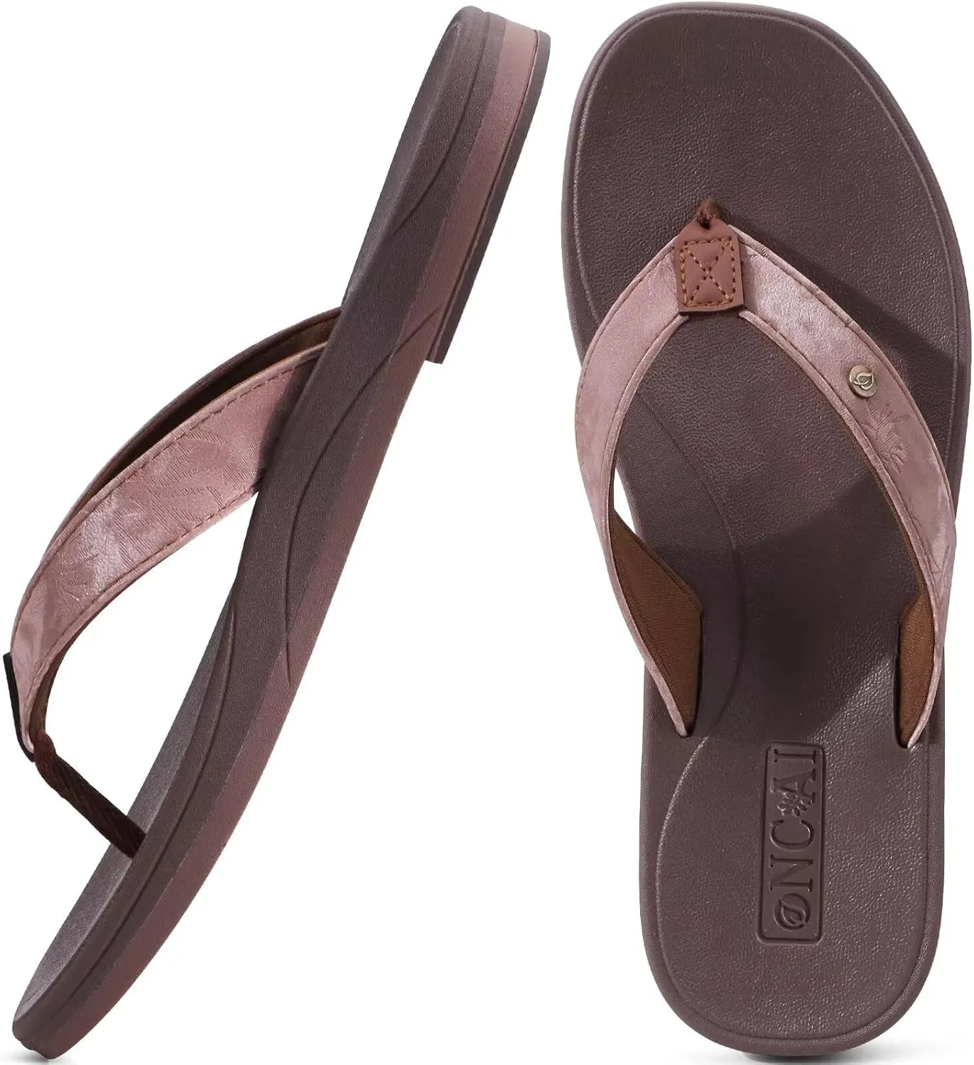 ONCAI Womens Cushion Flip Flops Women's Soft Comfortable Flip Flop Fashion Summer Beach Cute Lightweight Sandals for Woman Size 6-11