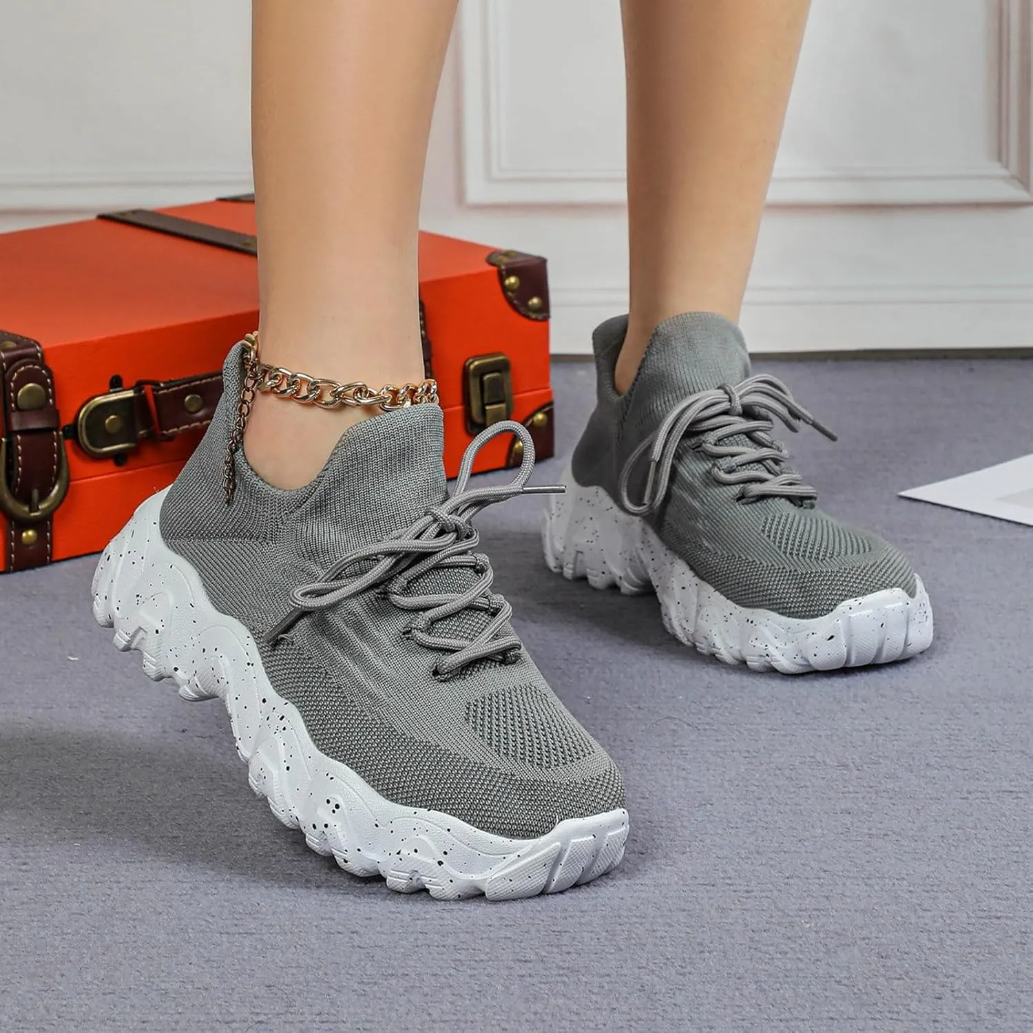 Ortho Pro Sneakers for Women Men Fashion Nurse Babe Shoes,Lightweight Comfortable Running Orthopedic Sneakers,Non-Slip&Breathable Mesh Comfy Slip-On Comfortwear,Soft Arch Support Walking Shoes