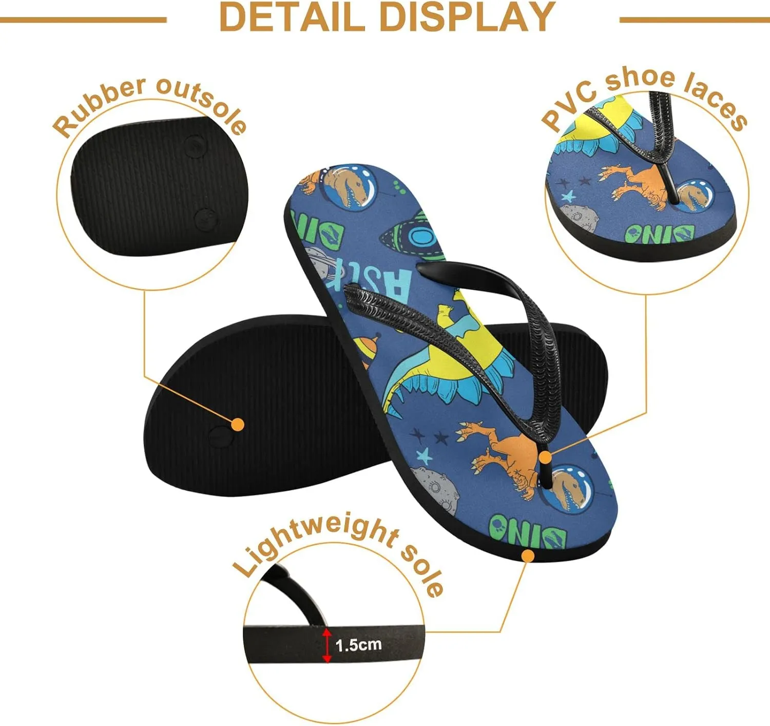 Oyihfvs Flip Flops Flip Sandal Home Slippers Hotel Spa Bedroom for Men Women XS-XXL