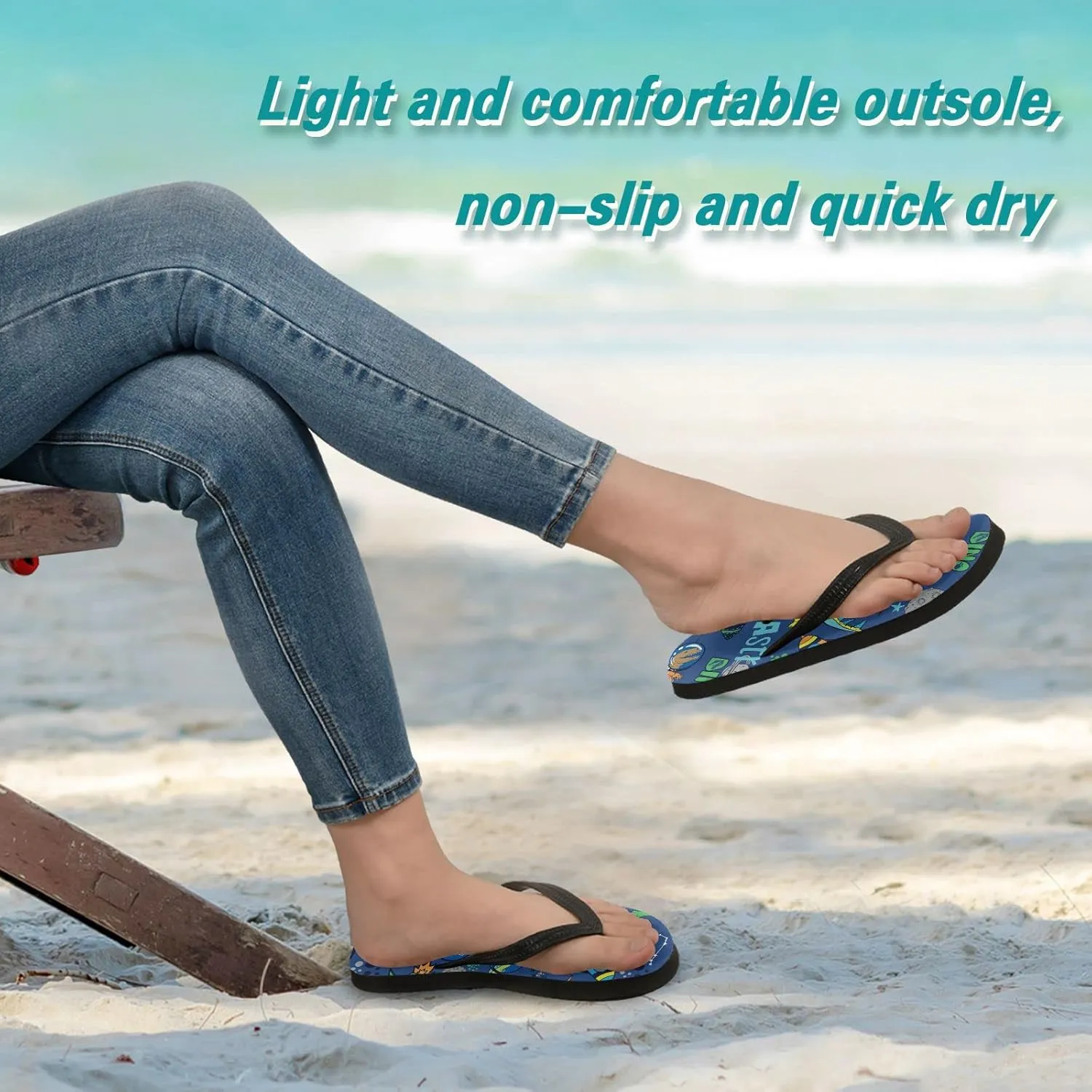 Oyihfvs Flip Flops Flip Sandal Home Slippers Hotel Spa Bedroom for Men Women XS-XXL
