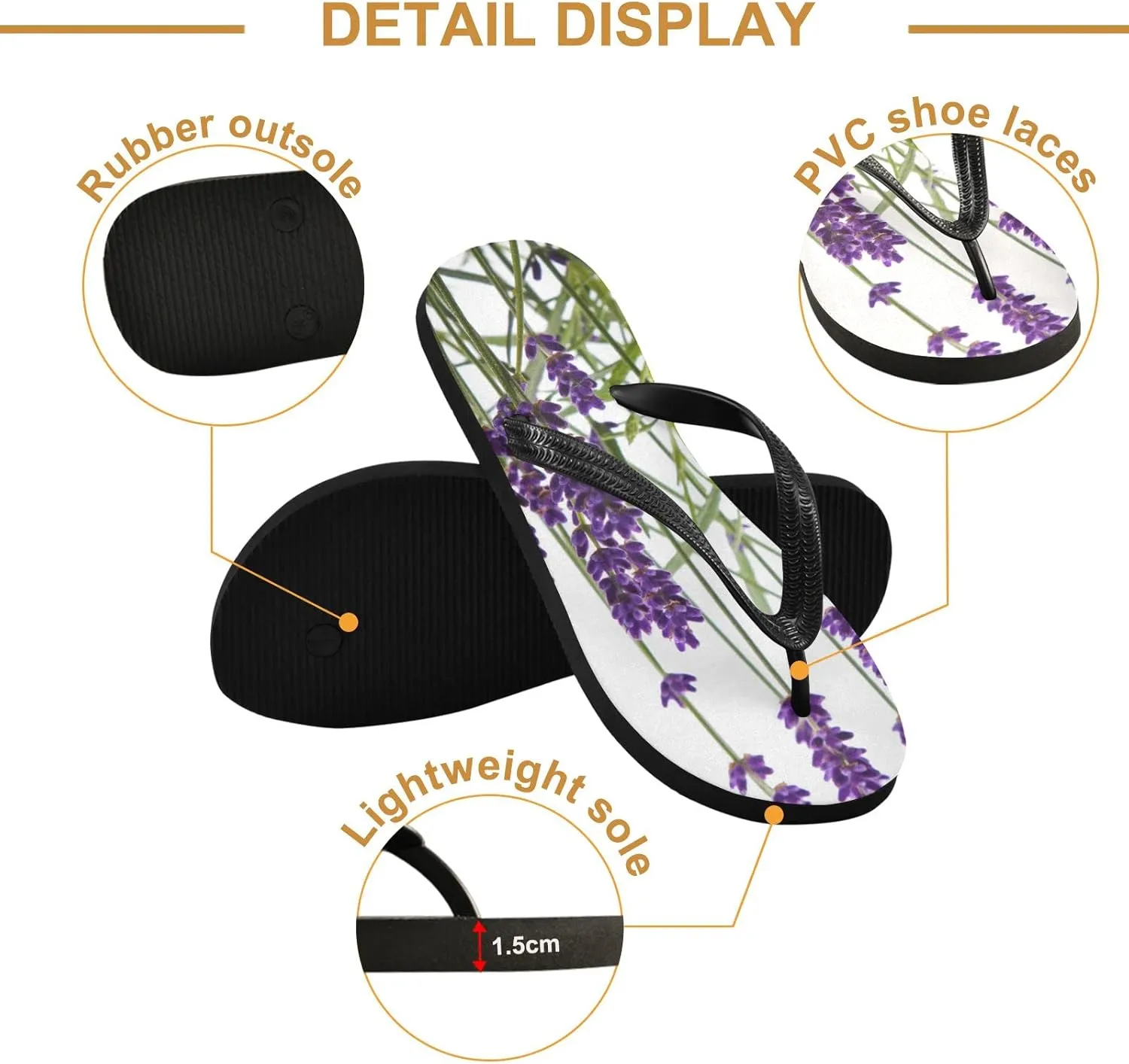 Oyihfvs Flip Flops Flip Sandal Home Slippers Hotel Spa Bedroom for Men Women XS-XXL