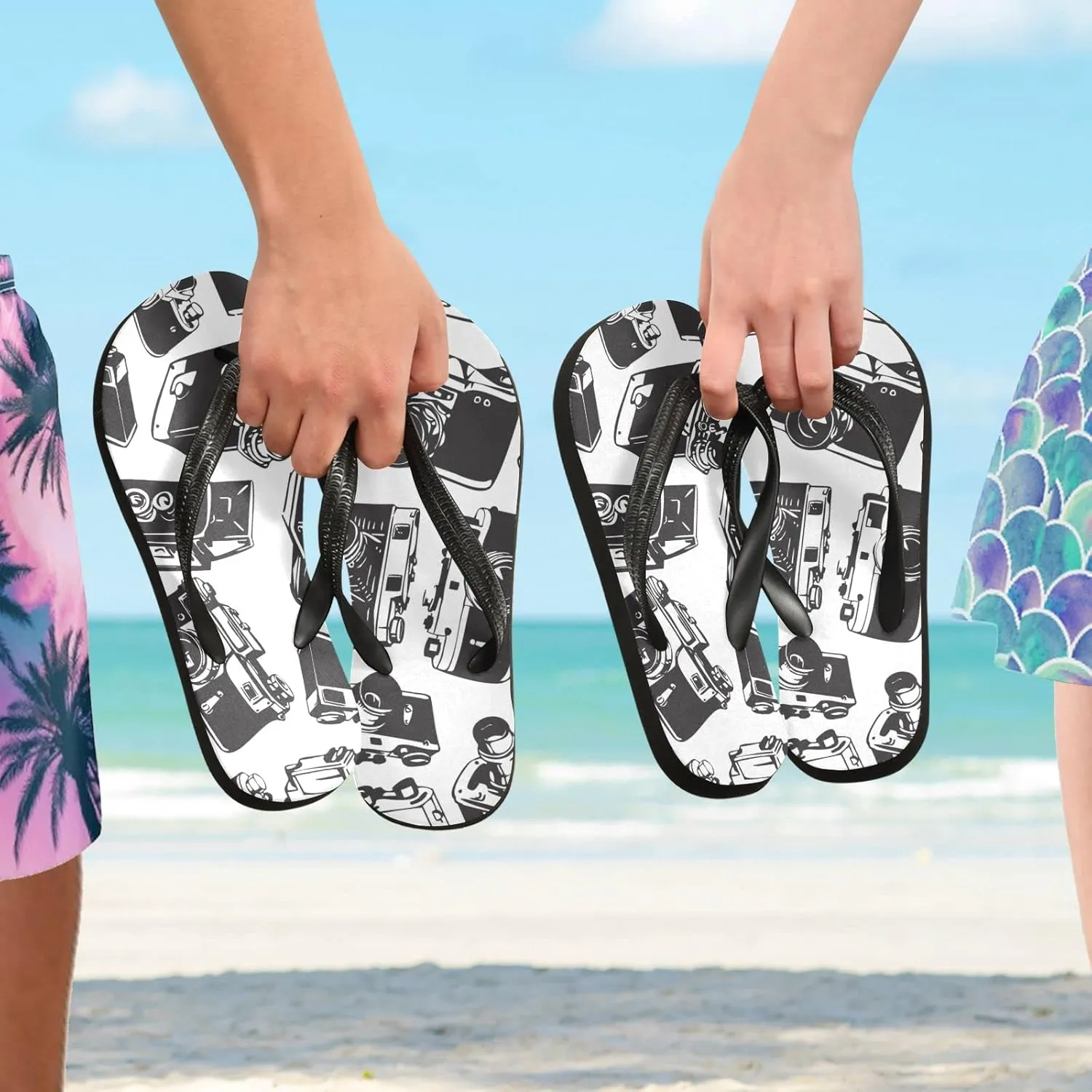 Oyihfvs Flip Flops Flip Sandal Home Slippers Hotel Spa Bedroom for Men Women XS-XXL