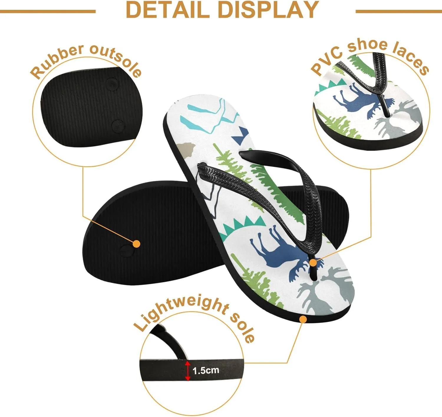Oyihfvs Flip Flops Flip Sandal Home Slippers Hotel Spa Bedroom for Men Women XS-XXL