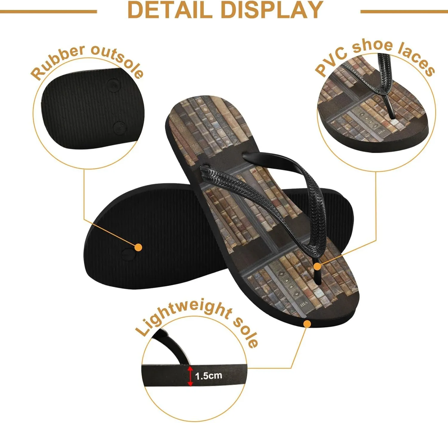 Oyihfvs Flip Flops Flip Sandal Home Slippers Hotel Spa Bedroom for Men Women XS-XXL