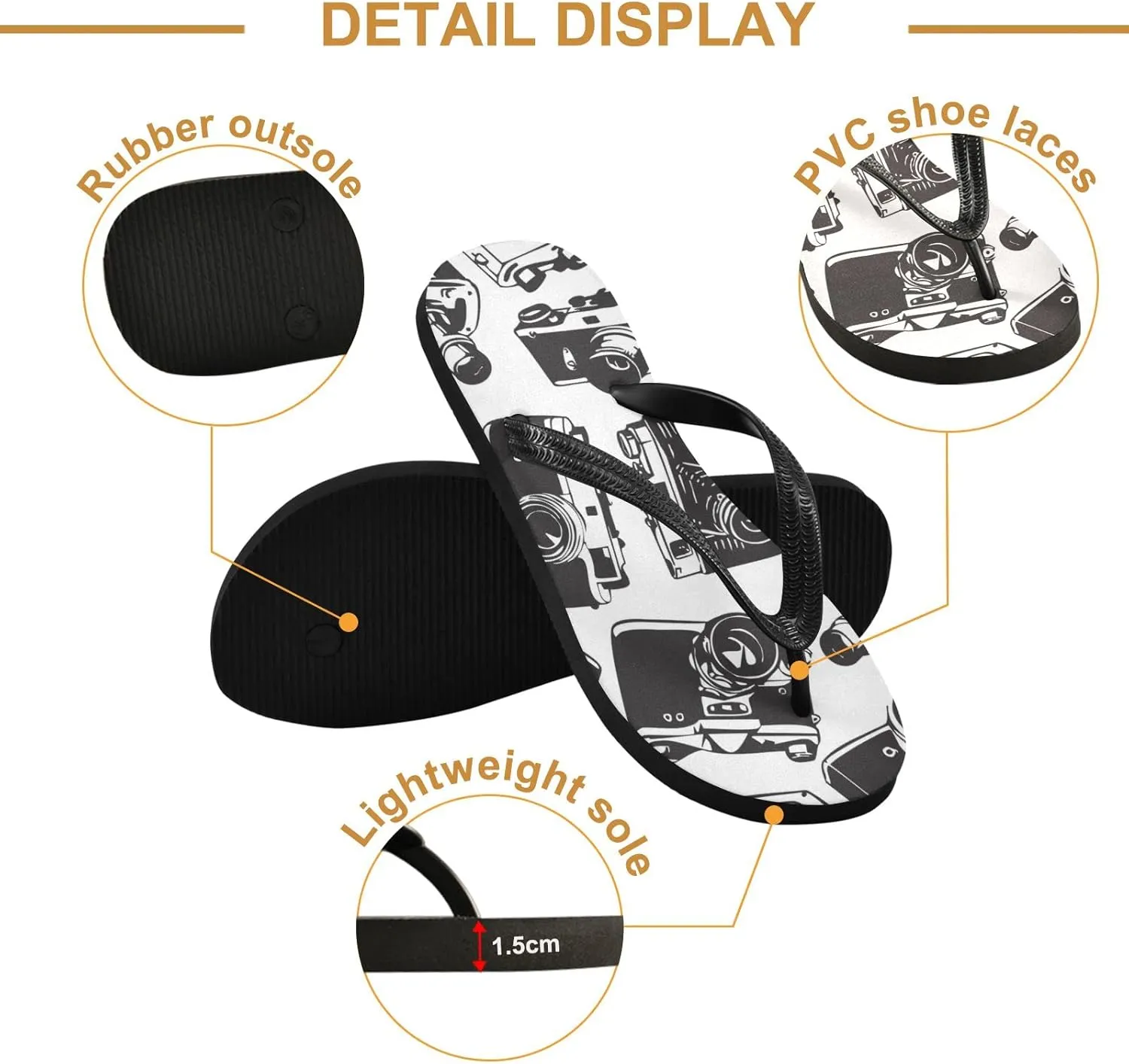 Oyihfvs Flip Flops Flip Sandal Home Slippers Hotel Spa Bedroom for Men Women XS-XXL