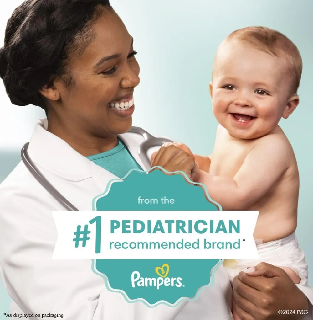 Pampers Baby Wipes Sensitive, Water Based Baby Wipes, Hypoallergenic and Unscented Baby Wipes, 504 Wipes Total (6 Flip-Top Packs)