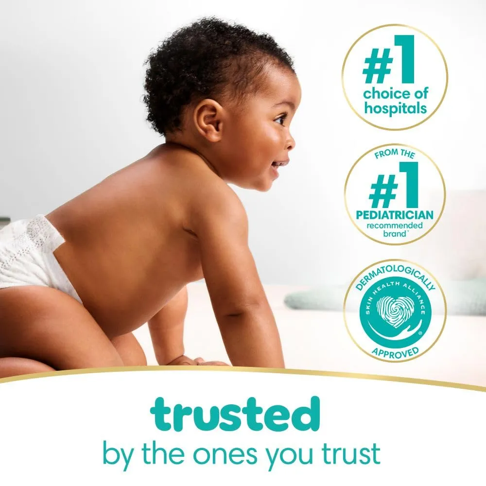 Pampers Baby Wipes Sensitive, Water Based Baby Wipes, Hypoallergenic and Unscented Baby Wipes, 504 Wipes Total (6 Flip-Top Packs)