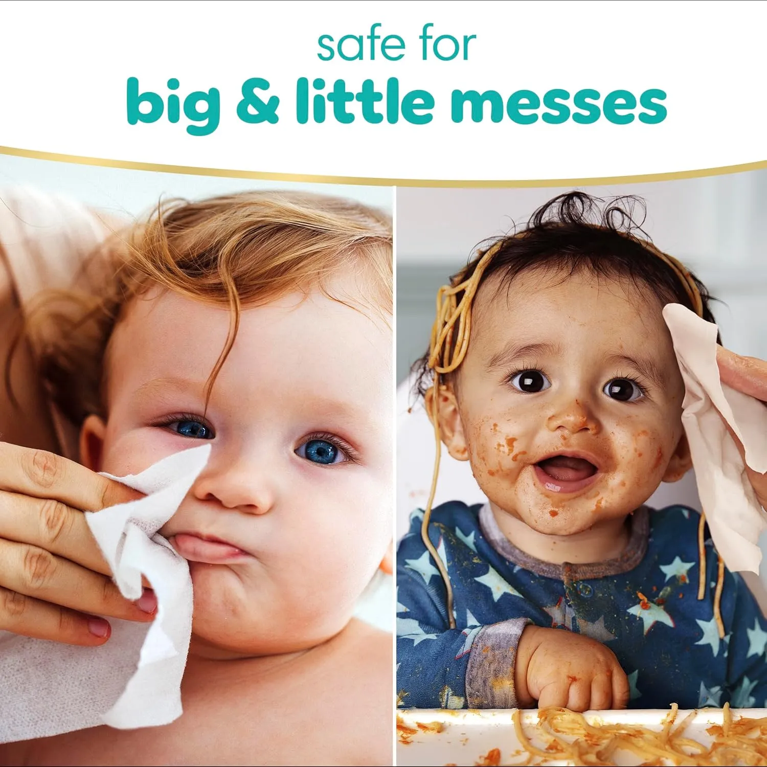 Pampers Baby Wipes Sensitive, Water Based Baby Wipes, Hypoallergenic and Unscented Baby Wipes, 504 Wipes Total (6 Flip-Top Packs)