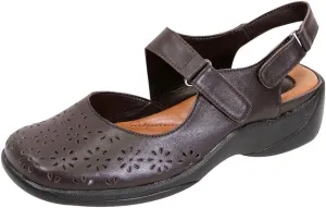 Peerage Kylie Women's Wide Width Comfort Leather Slingback Shoes