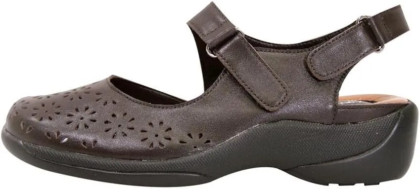 Peerage Kylie Women's Wide Width Comfort Leather Slingback Shoes