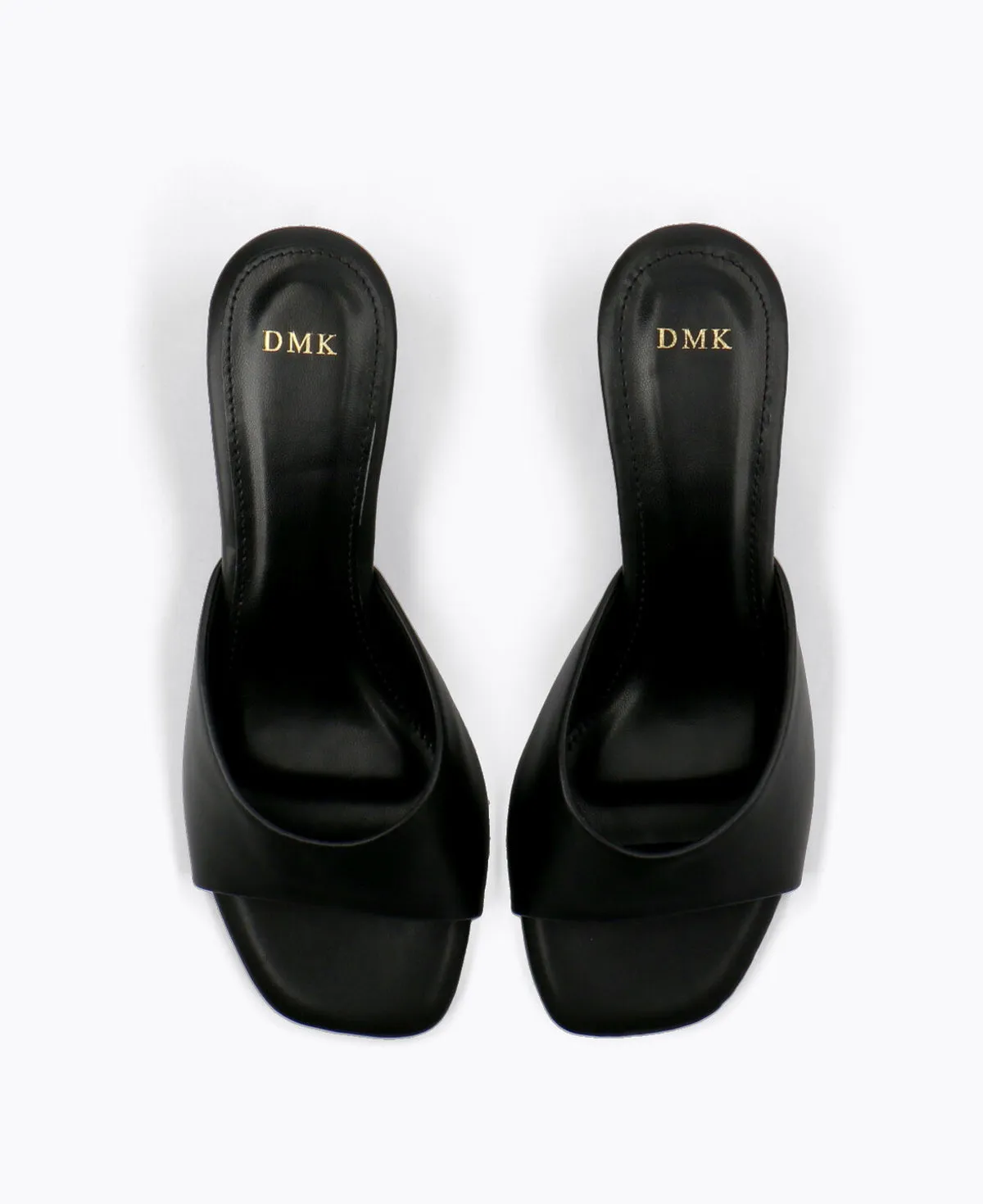 Petra Clear Wedge Sandals - Black