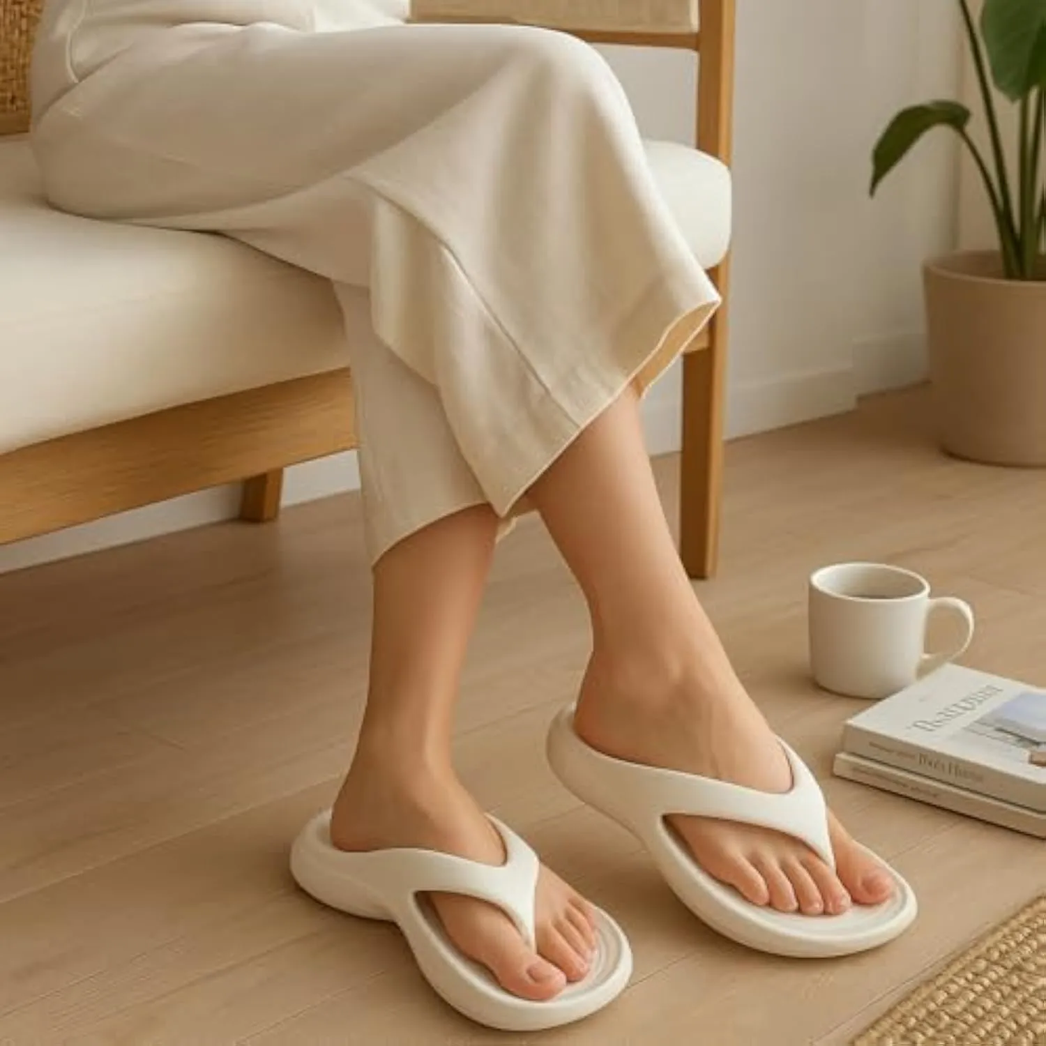 Pillow Arch Support Flip Flops, Platform Recovery Flipflops Orthopedic Sandals, Pillow Soft Summer Beach Shoes