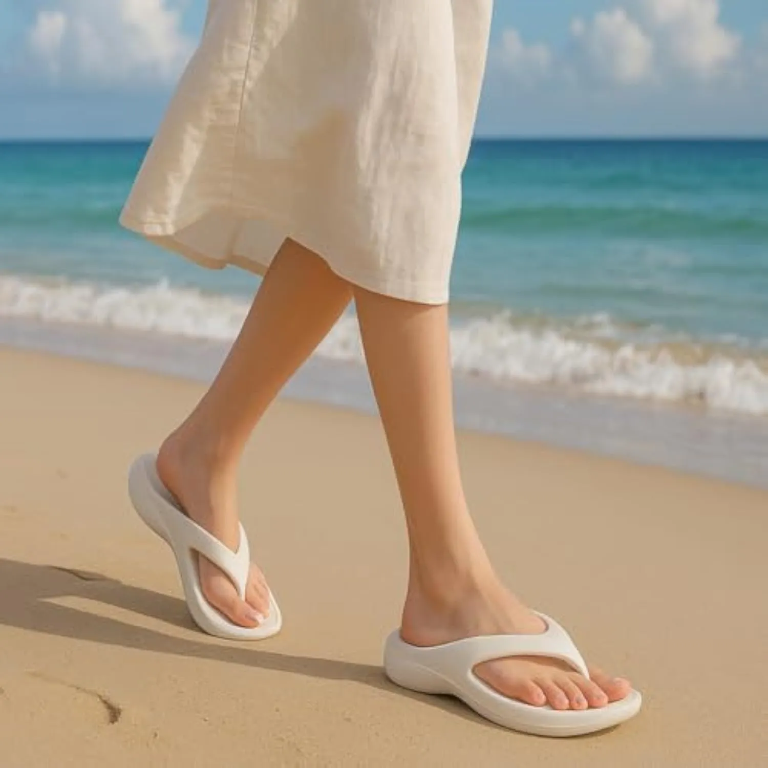 Pillow Arch Support Flip Flops, Platform Recovery Flipflops Orthopedic Sandals, Pillow Soft Summer Beach Shoes