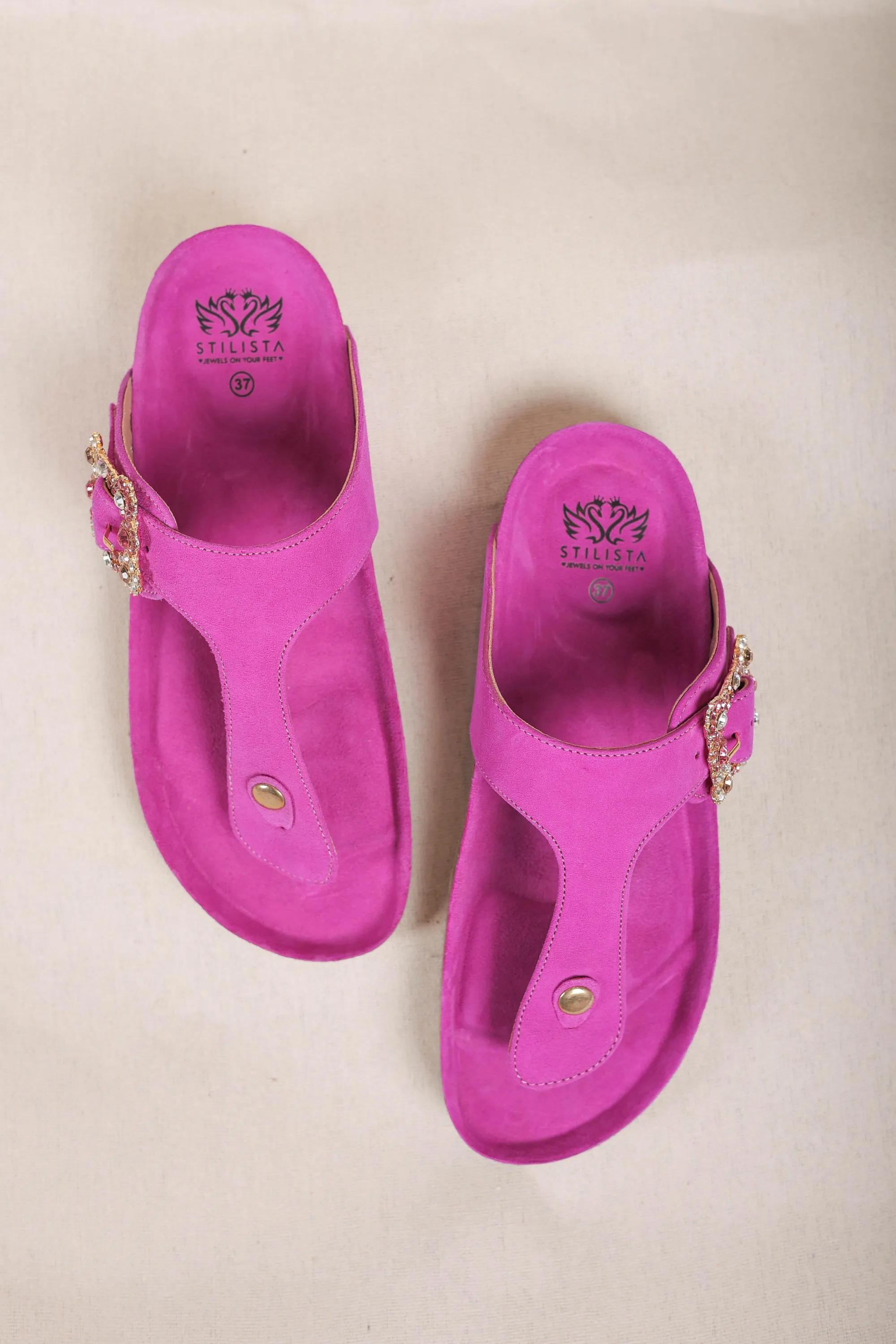 Pink Comfort Footbed Flats