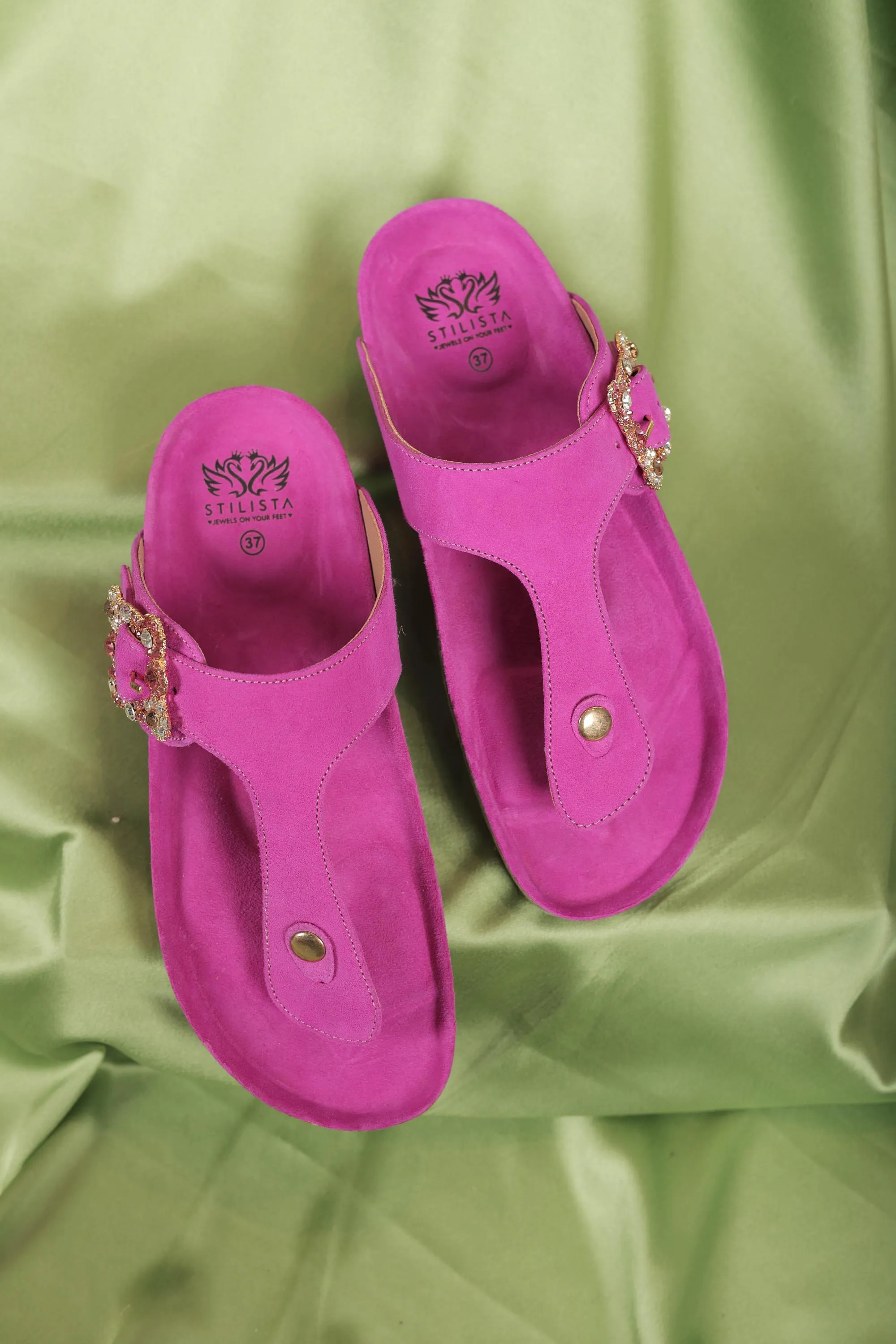 Pink Comfort Footbed Flats