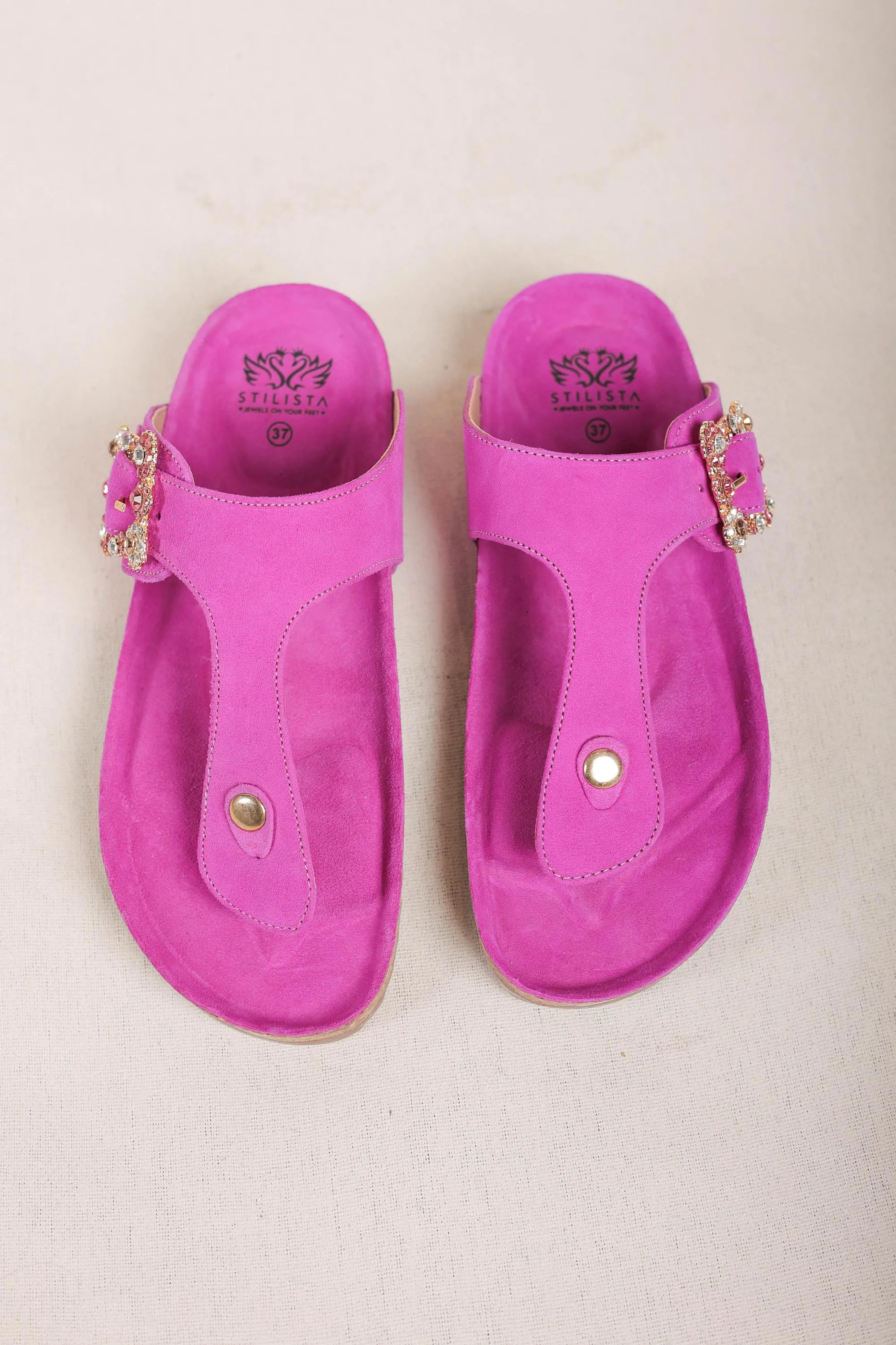 Pink Comfort Footbed Flats