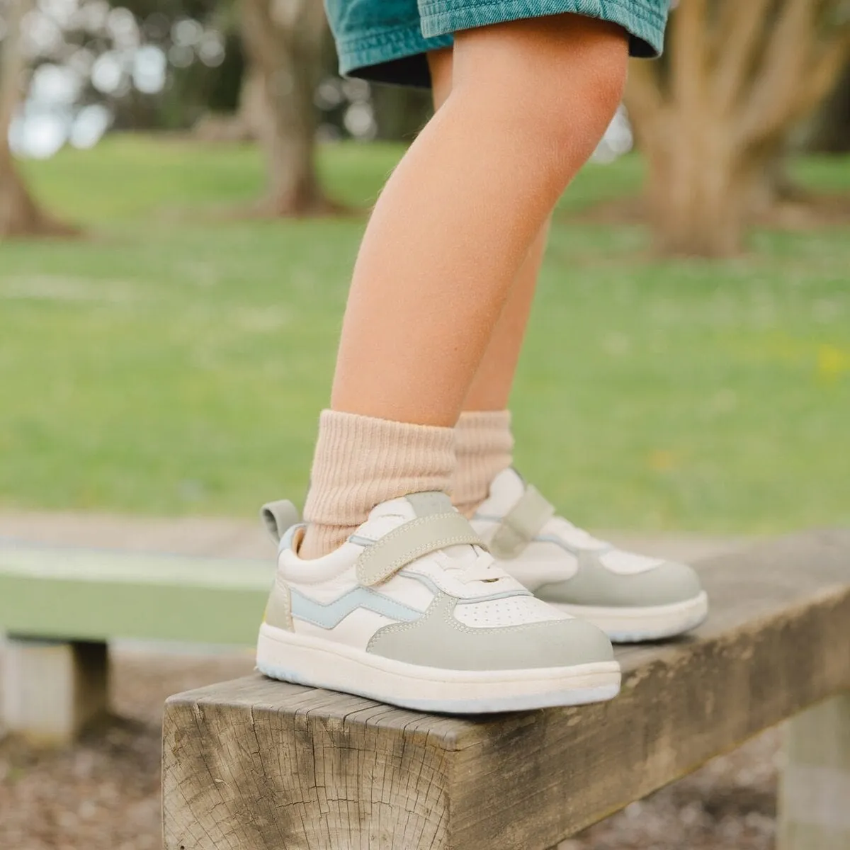 Playground Trainer in Sage Combo