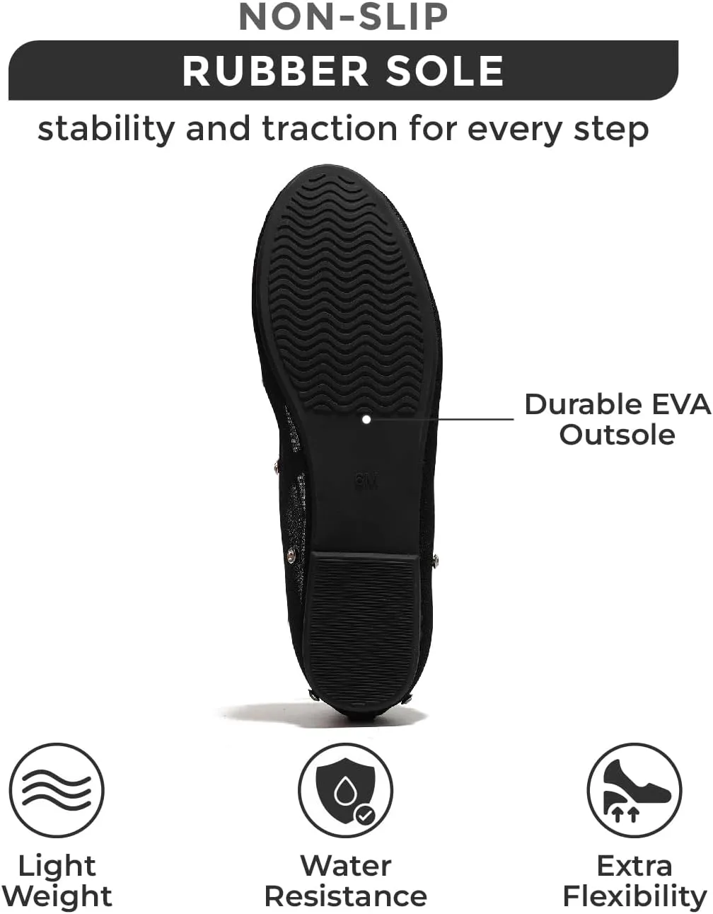 Project Cloud Ballet Flats Shoes for Women - Lightweight & Stylish Ballet Flats for Women Footwear - Non-Slip Mary Jane Shoes with Memory Foam - Casual Footwear for All-Day Comfort