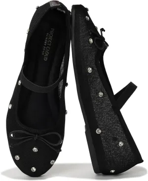 Project Cloud Ballet Flats Shoes for Women - Lightweight & Stylish Ballet Flats for Women Footwear - Non-Slip Mary Jane Shoes with Memory Foam - Casual Footwear for All-Day Comfort