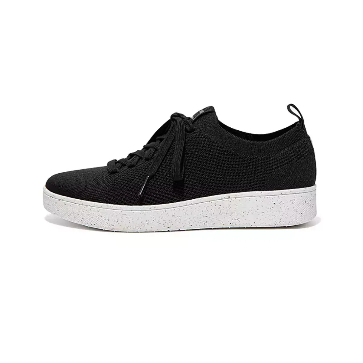 Rally e01 Knit Tennis Shoes in Black by Fit Flops
