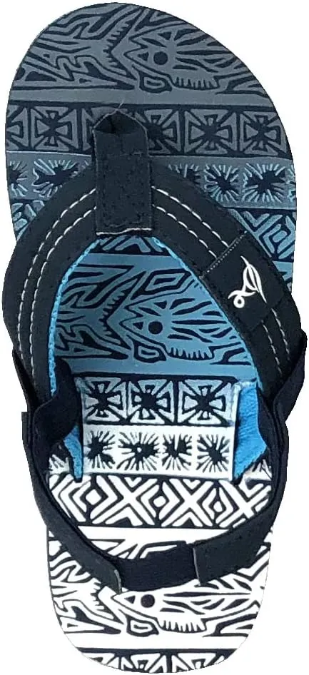 REDVOLUTION New Boys' Beach Sandal TRIBAL Tattoo | Geometric Bali Flip-Flop Sandals