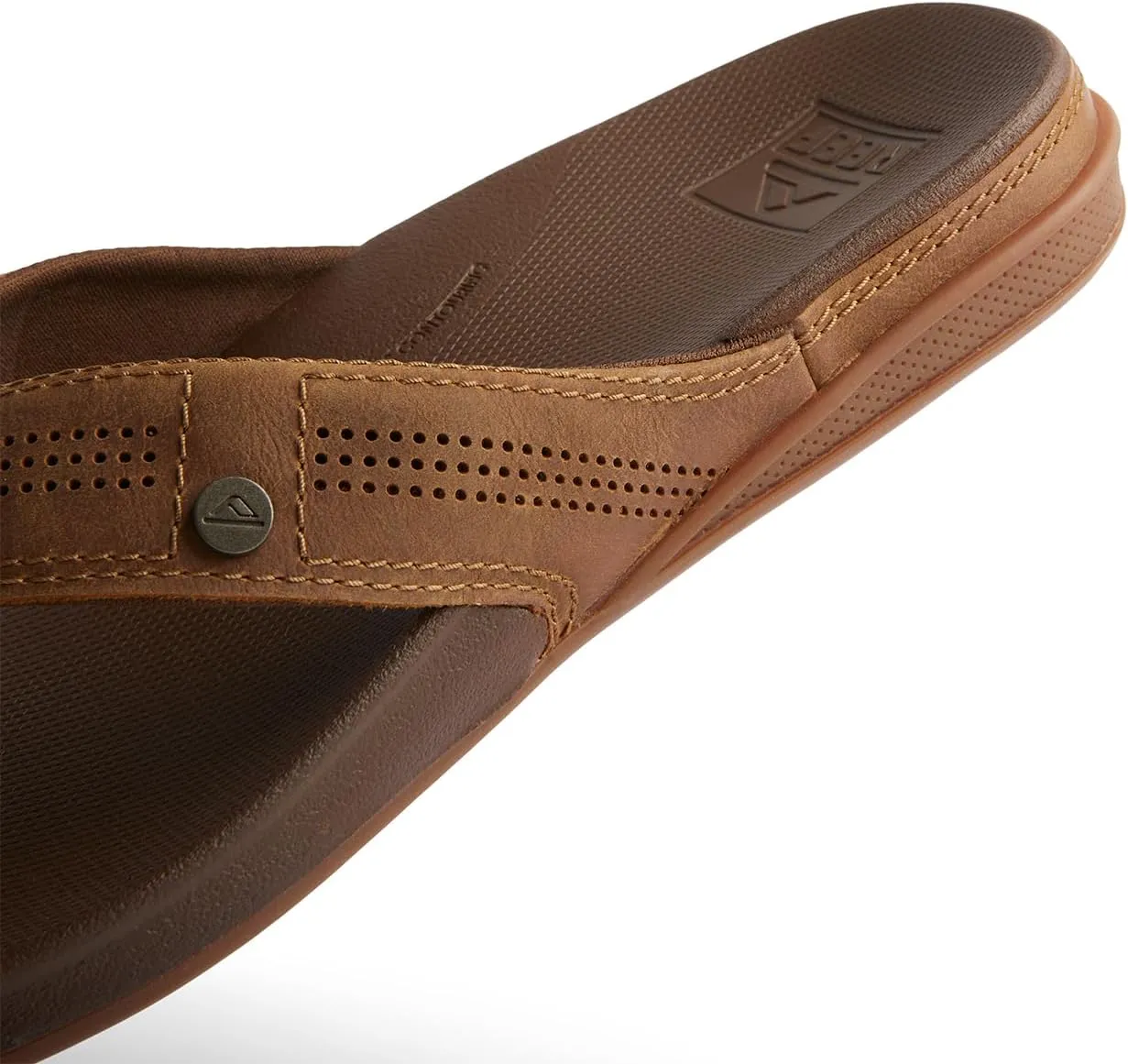 REEF Cushion Lux Men's Flip Flop, Ultra Soft Cushion Footbed, Full Grain Leather Strap
