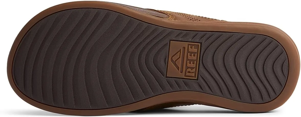 REEF Cushion Lux Men's Flip Flop, Ultra Soft Cushion Footbed, Full Grain Leather Strap