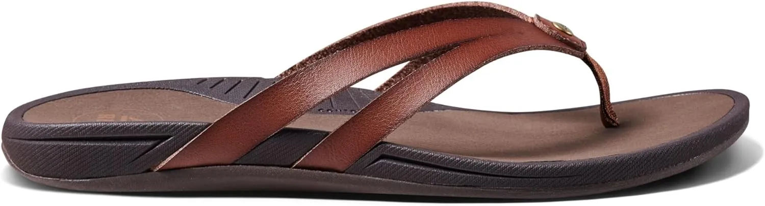 REEF Pacific Joy Women's Flip Flop, Vegan Leather Strap and Soft Cushion Footbed