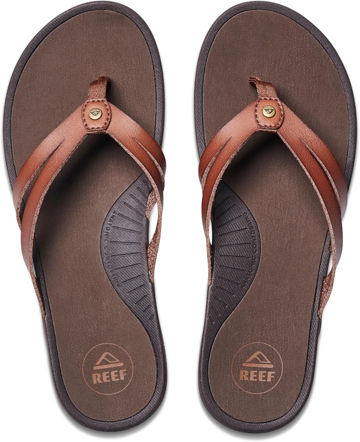 REEF Pacific Joy Women's Flip Flop, Vegan Leather Strap and Soft Cushion Footbed