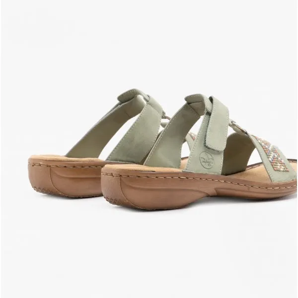 Rieker 60820-52 Womens Sandals Green