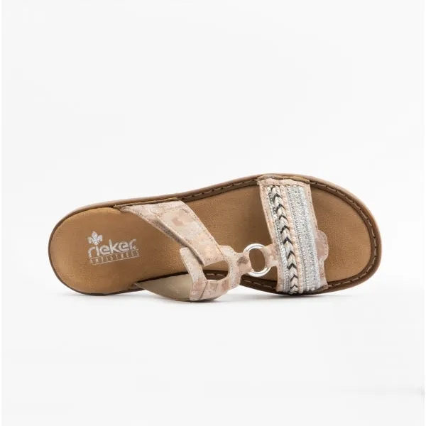 Rieker 608M6-31 Womens Sandals Pink