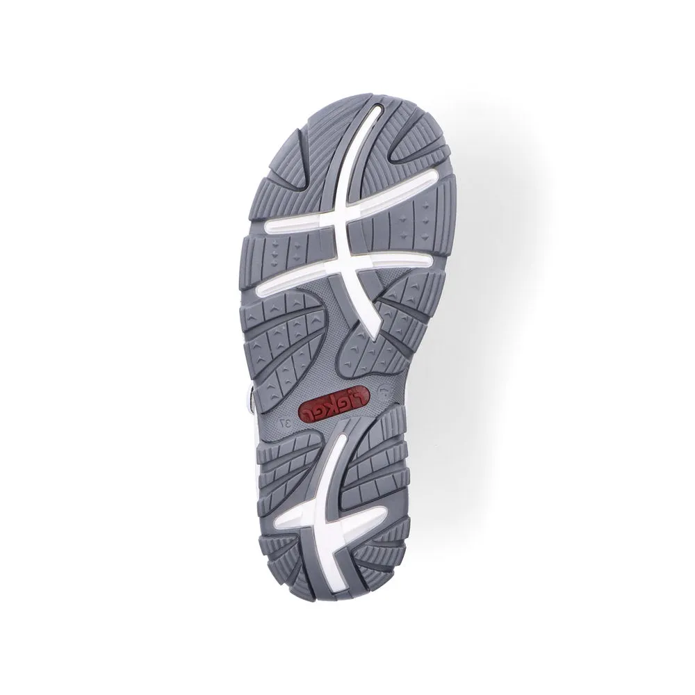 RIEKER - 68872-90 VELCRO COMFORT SANDAL - WHITE MULTI