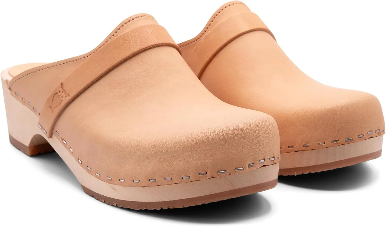 Sandgrens Handmade Swedish Wood Clogs for Men, Low Heel Mule | Malmö
