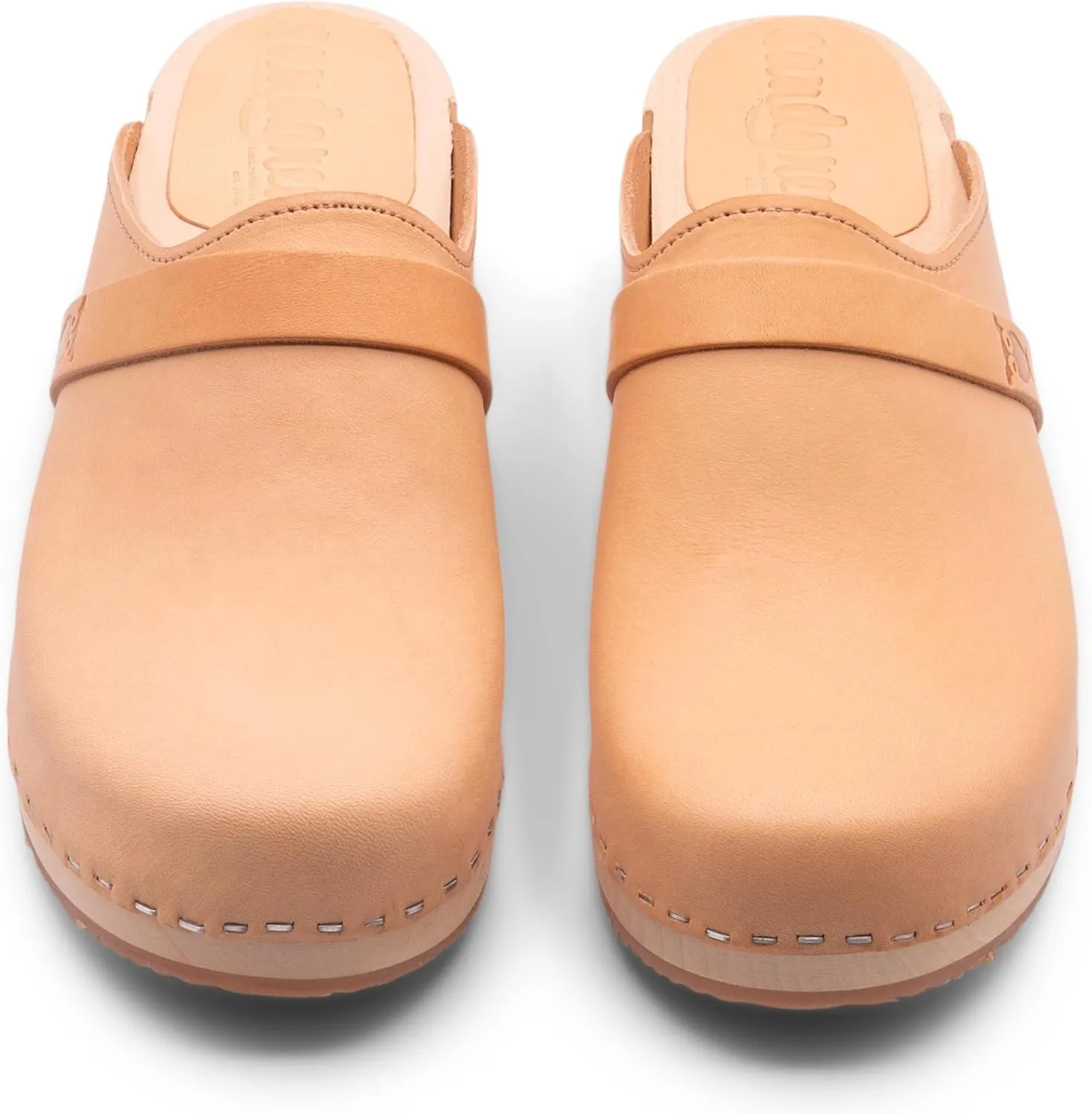 Sandgrens Handmade Swedish Wood Clogs for Men, Low Heel Mule | Malmö