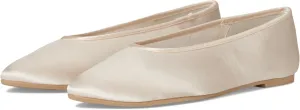 Seychelles Women's Georgette Satin Ballet Flat, Natural, 10