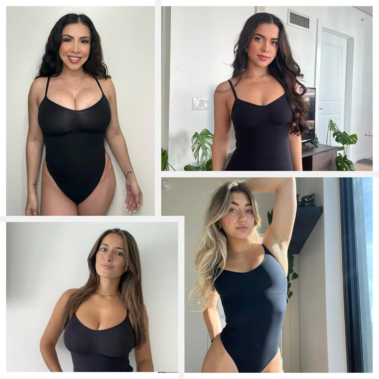 Shapewear Tummy Control Bodysuit Thong or Brief: Sculpting Shaper Tank Top Bodysuits & Snatched Waist Body Suit