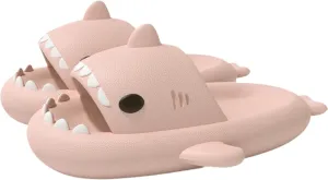 Shark Slides for Men and Women, Cloud Fun Animal Slipper for Adult, Cozy Non-Slip Shark Sandals for Bathroom, Outdoor