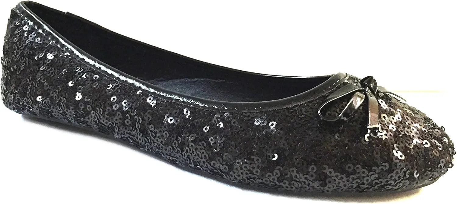 Shoes8teen Womens Sequin Ballet Flat
