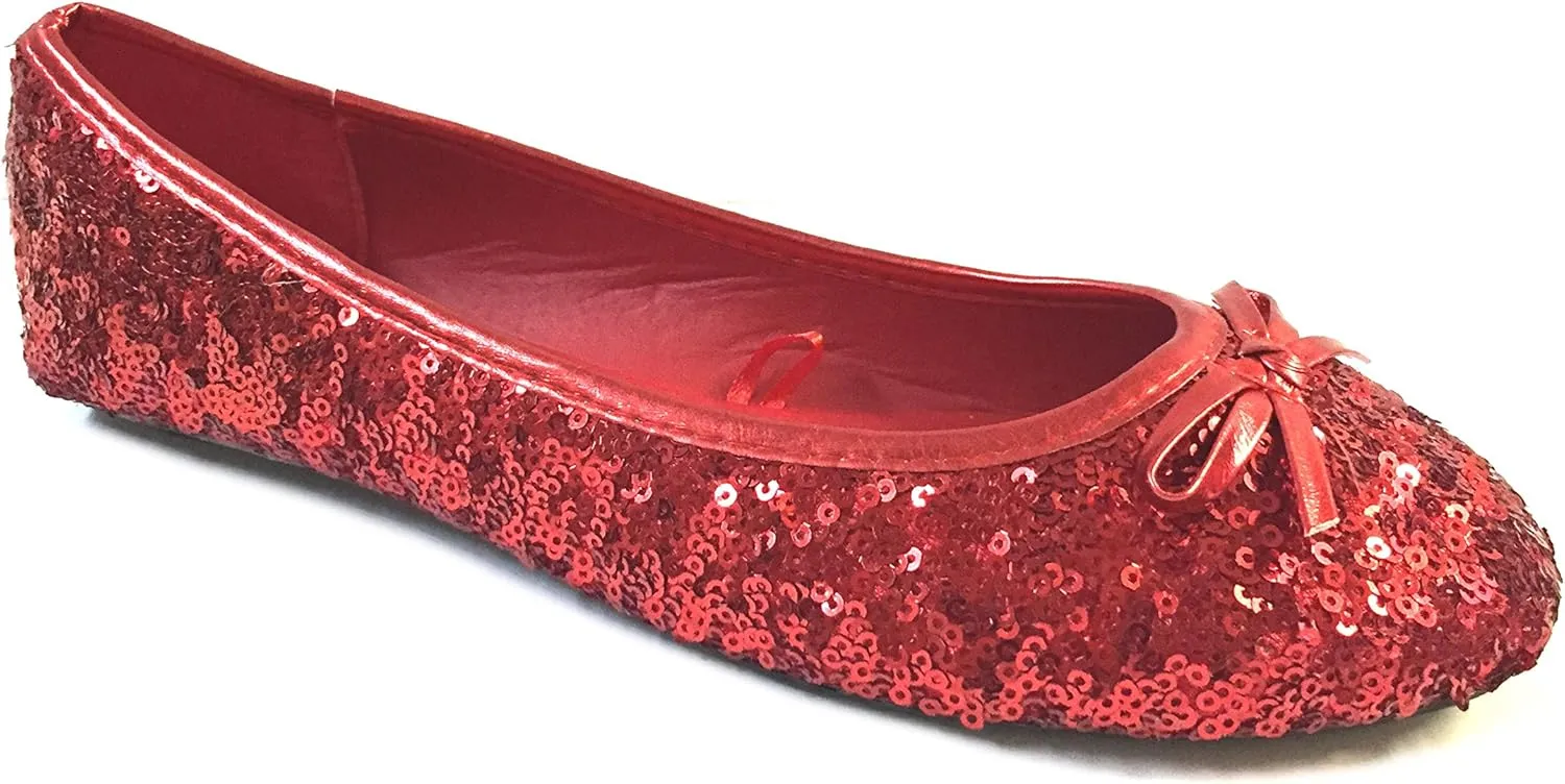Shoes8teen Womens Sequin Ballet Flat