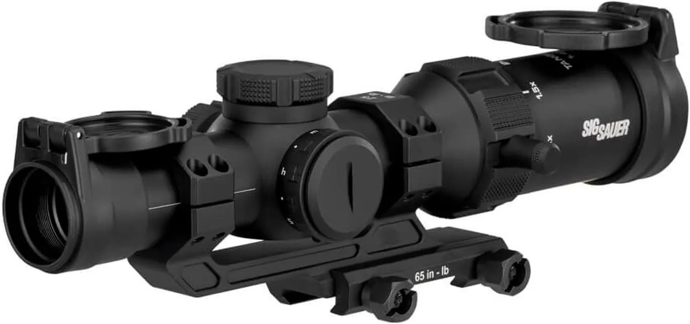 SIG SAUER Tango-SPR LPVO 1-4x24mm 30mm Tube Second Focal Plane/SFP/F2 Shockproof Waterproof Fogproof Tactical Scope| Hellfire Illuminated FL-4 Reticle, Flip-Back Caps Included, SOTS41000