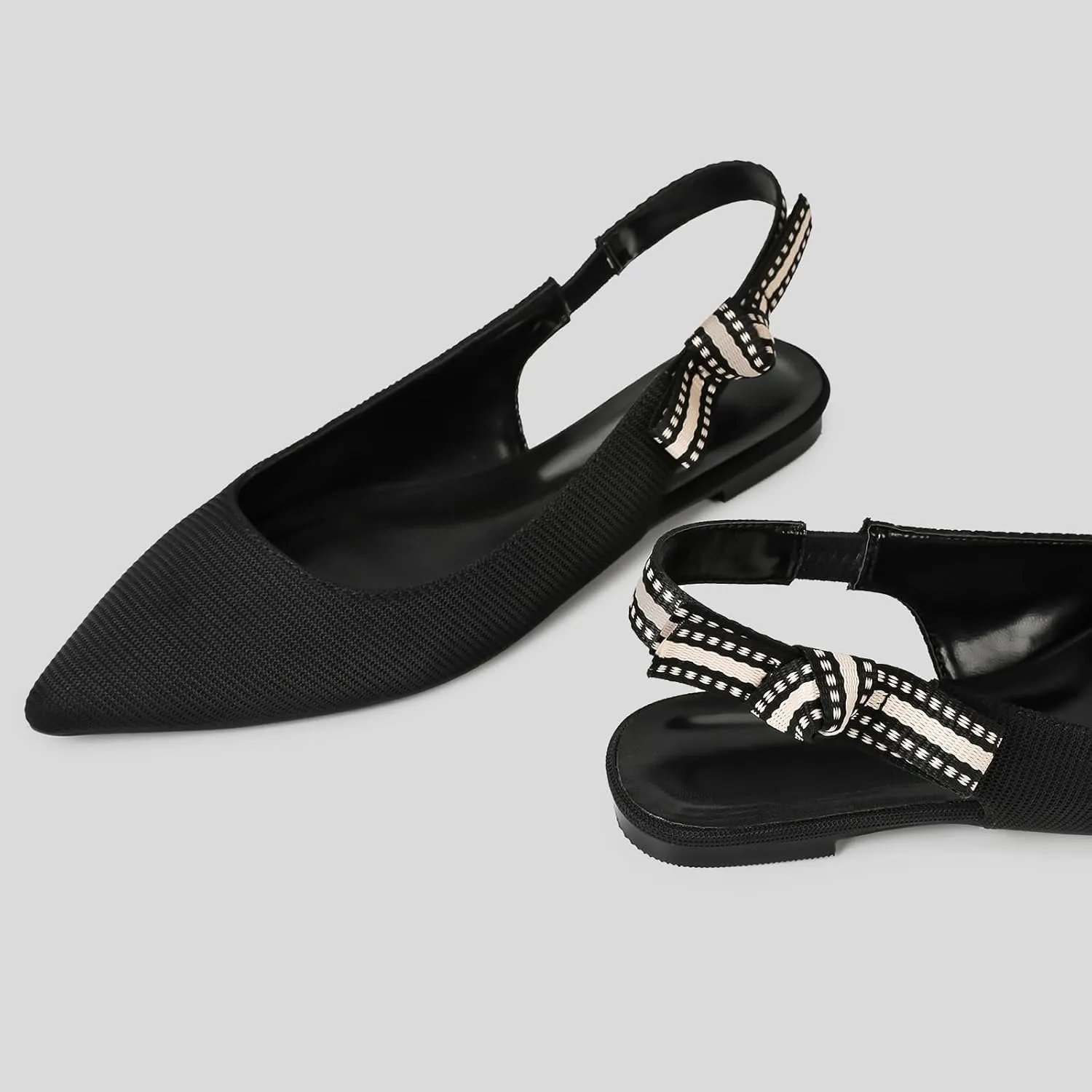 Slingback Flats for Women Pointed Toe Ballet Flats Casual Fashion Ballerina Flats Slip On Comfortable Dress Mary Jane Shoes