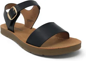 Soda PLENTY ~ Women's Strappy Ankle Wrap Buckle Fashion Flat Sandals