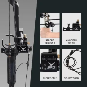 SPG Archery Drop Away Arrow Rest for Compound Bows Cable Driven Bow Rest Windage and Elevation Adjustable for Right Hand Hunting Shooting (SP924 Rest)