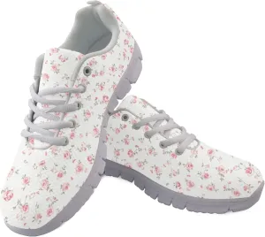 Sports Trainer Running Shoes for Women Girls Causal Travel Shoe Outdoor Walking Low Heel Lace up Breathable Flexible Sneaker