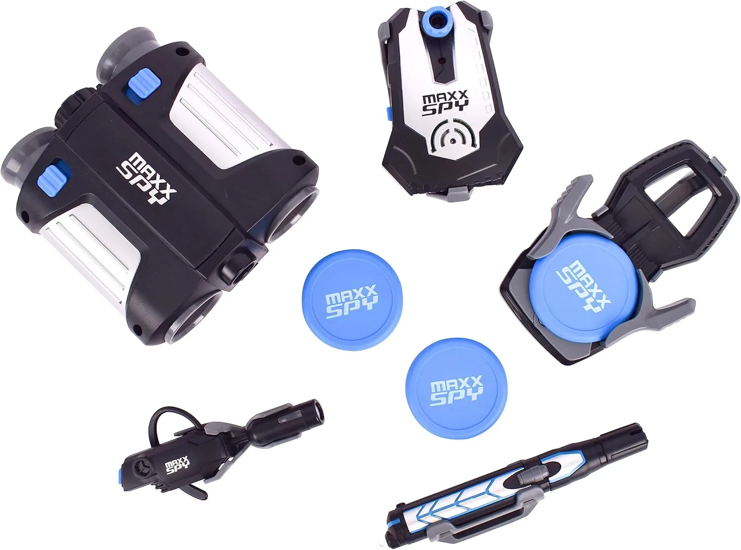 Spy Playset for Kids – Ultimate Secret Agent Kit | Binoculars, Motion Detector, Disk Launcher, LED Flashlight, Ear Piece – Sunny Days Entertainment