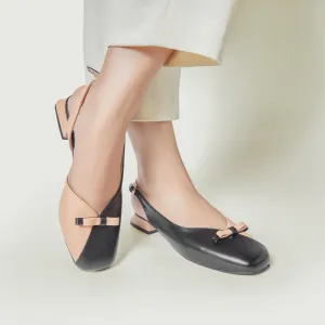 Squared Toe Mule - Pink