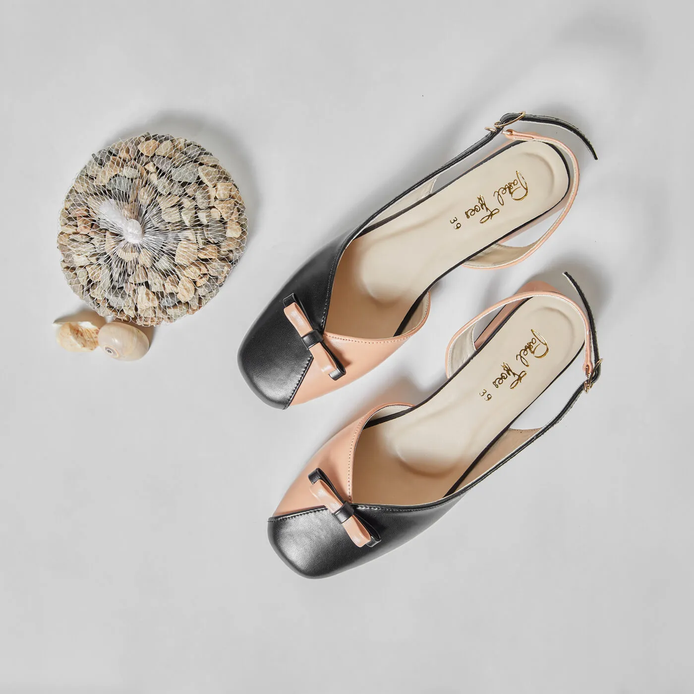 Squared Toe Mule - Pink