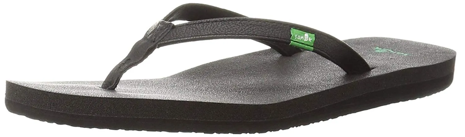 Summer Yoga Sandal Black Joy Flip-Flop Sanuk (6) Invitation-only deal Feature-rich Women's